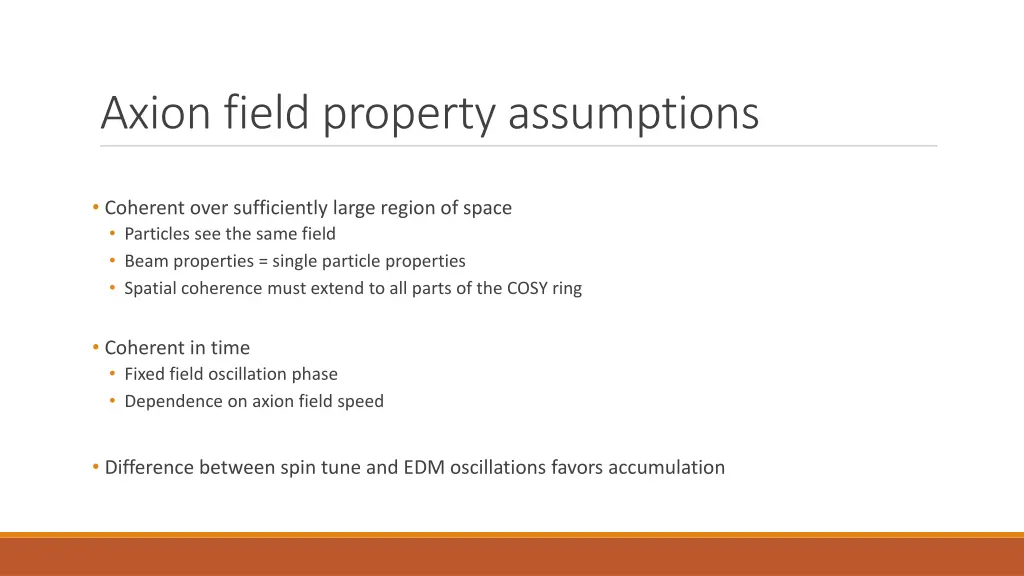 axion field property assumptions