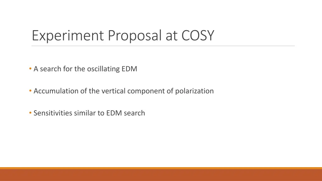 experiment proposal at cosy