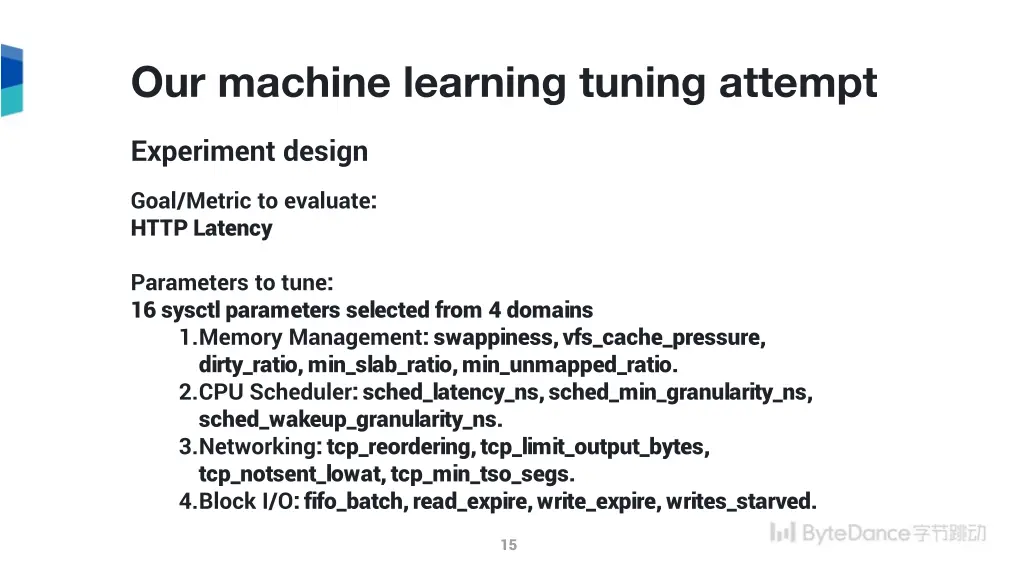 our machine learning tuning attempt