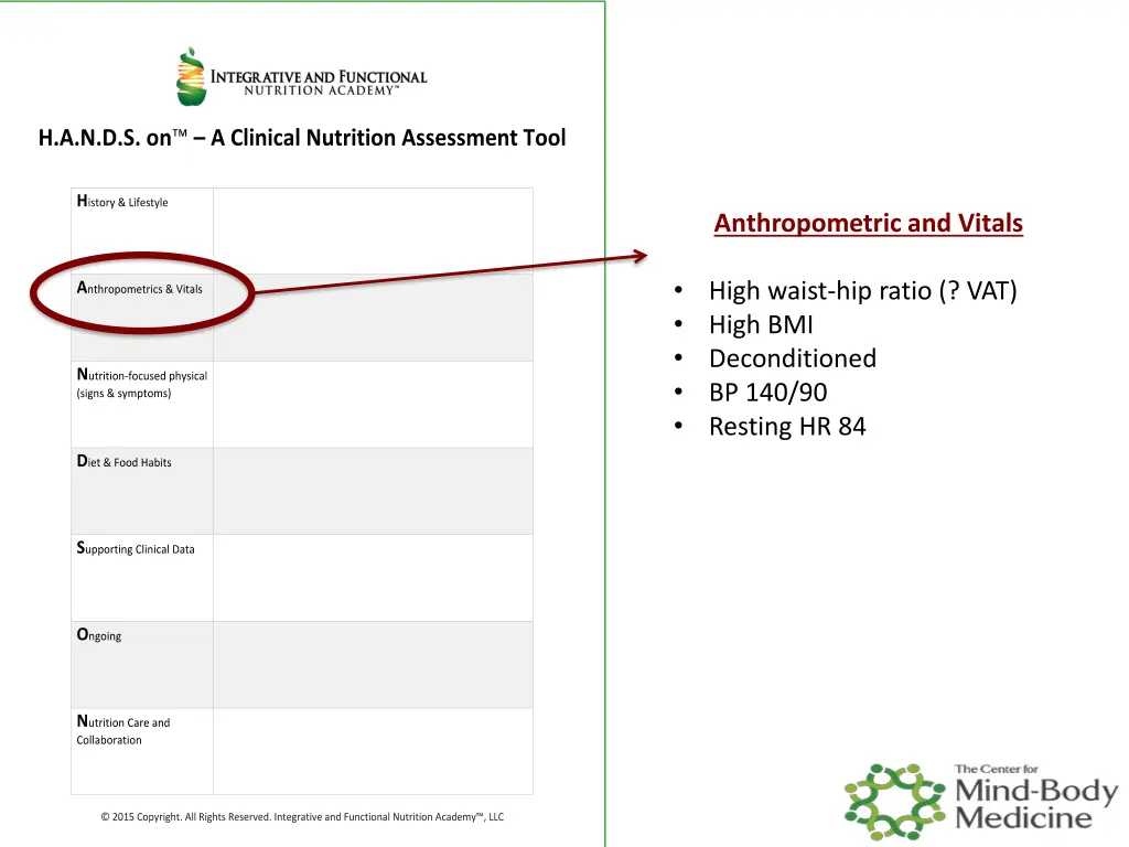 anthropometric and vitals