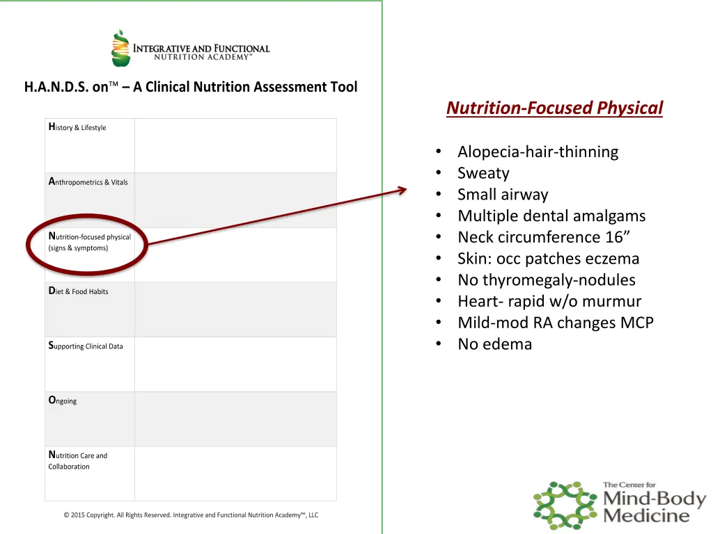 nutrition focused physical