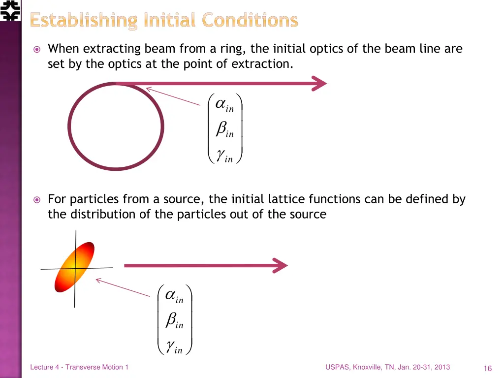 establishing initial conditions