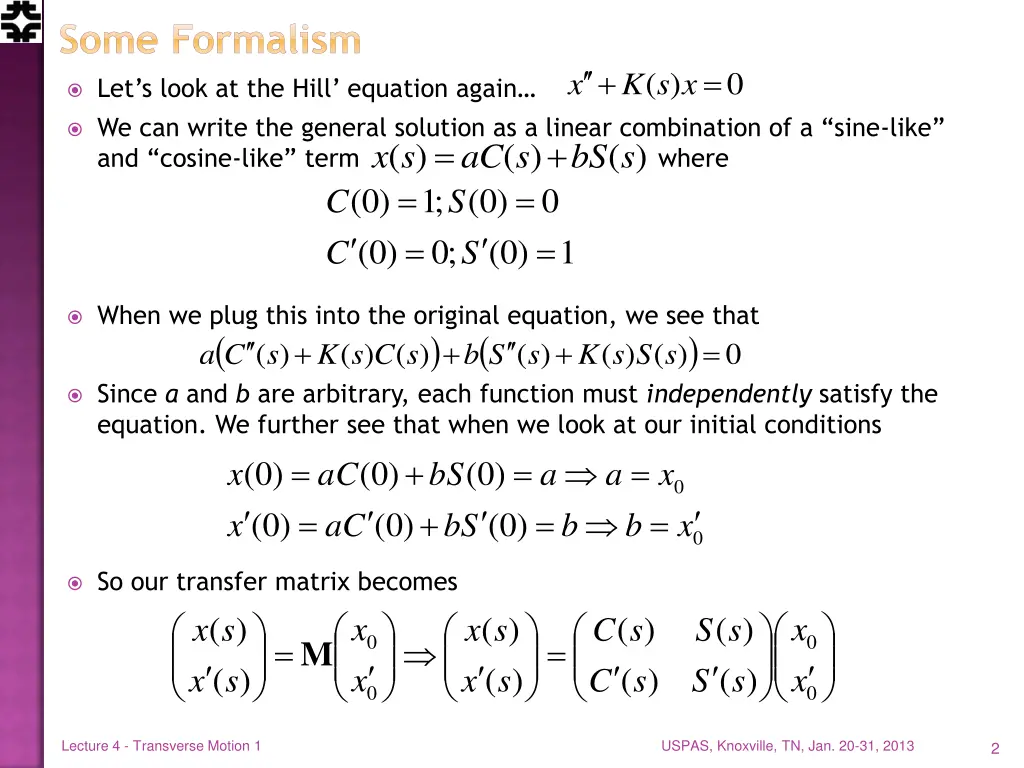 some formalism