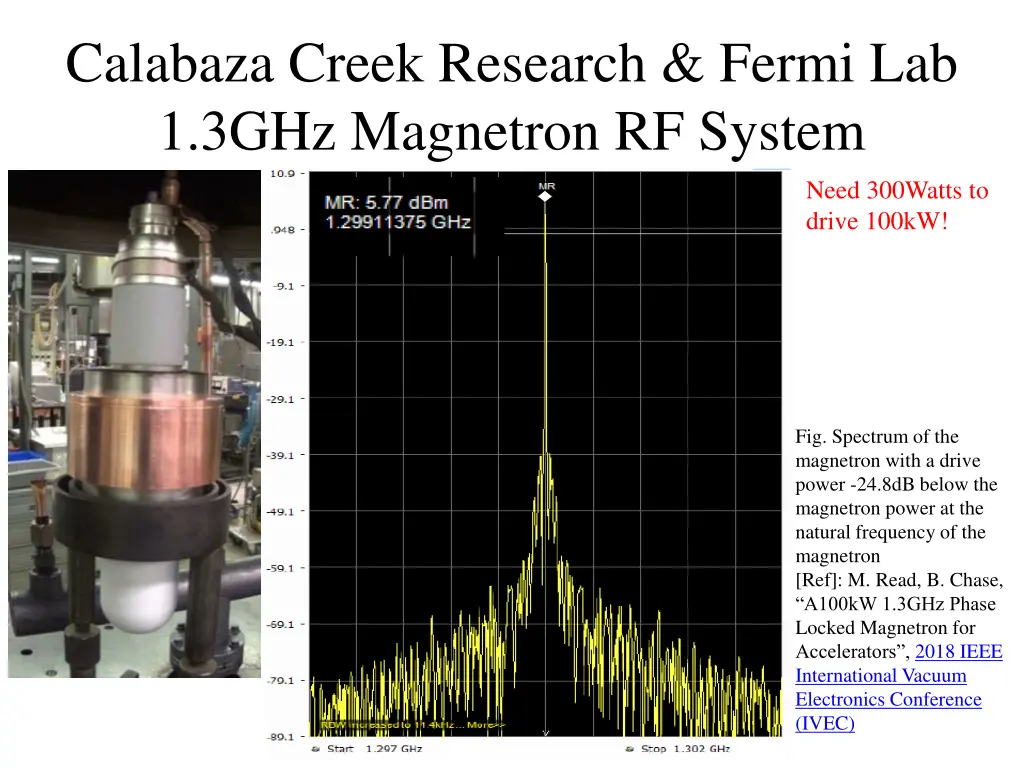 calabaza creek research fermi lab 1 3ghz 1