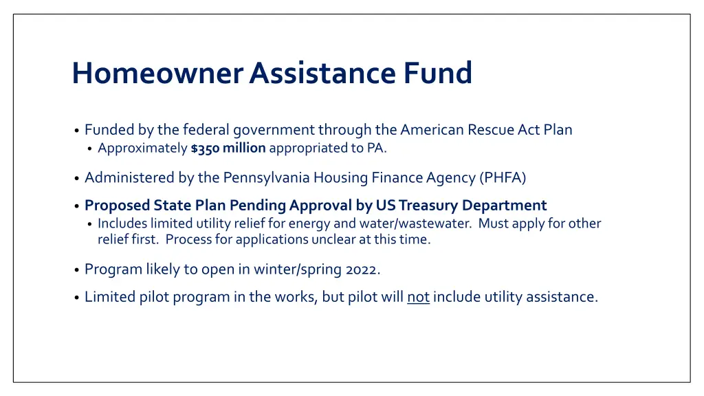 homeowner assistance fund