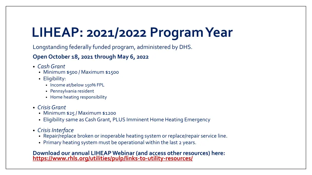 liheap 2021 2022 program year