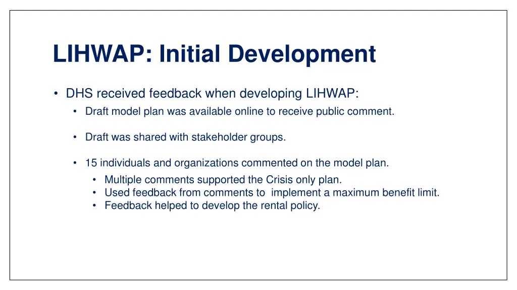 lihwap initial development 1