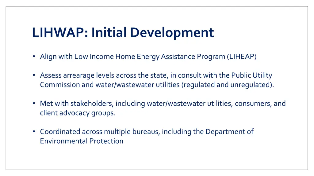 lihwap initial development