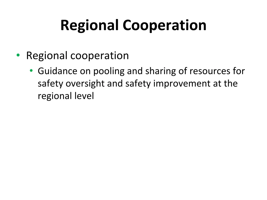 regional cooperation