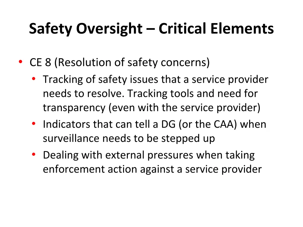 safety oversight critical elements 3