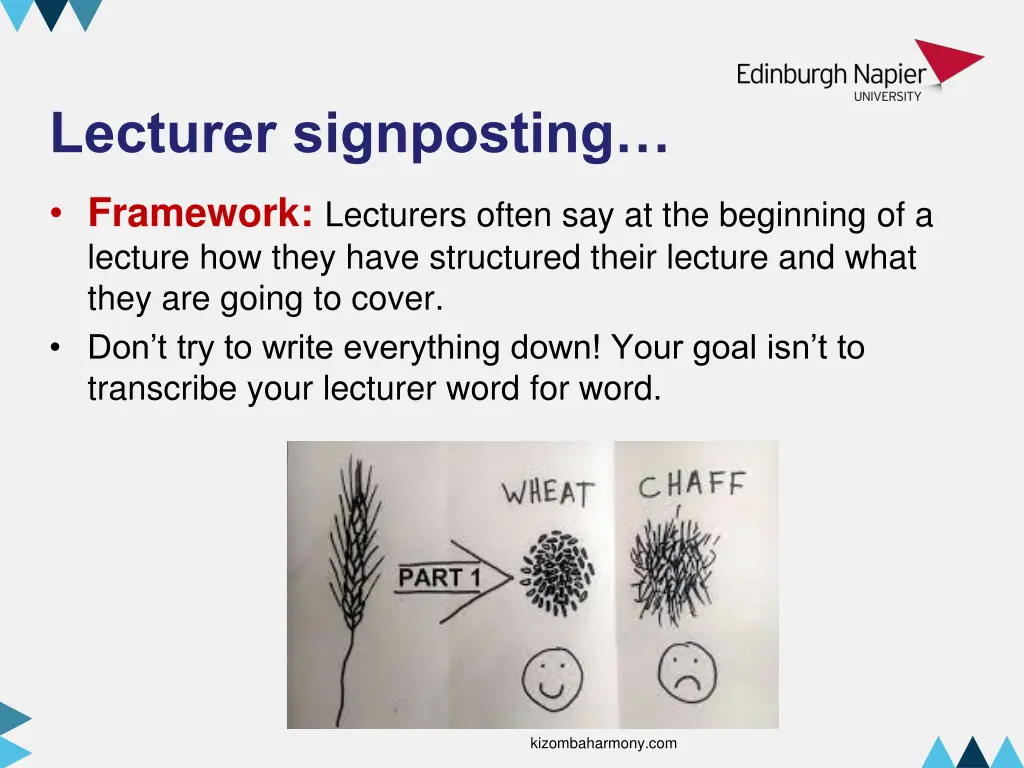 lecturer signposting