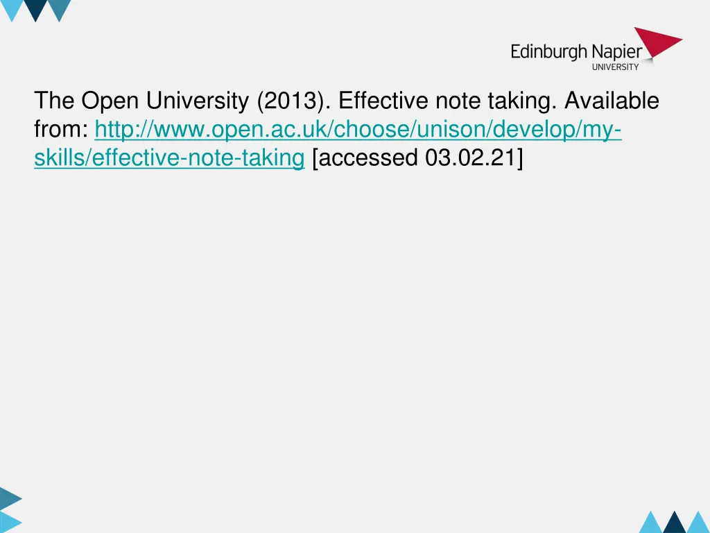 the open university 2013 effective note taking