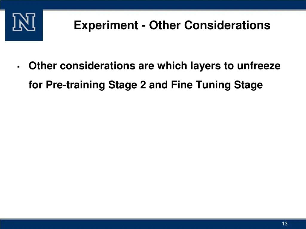 experiment other considerations