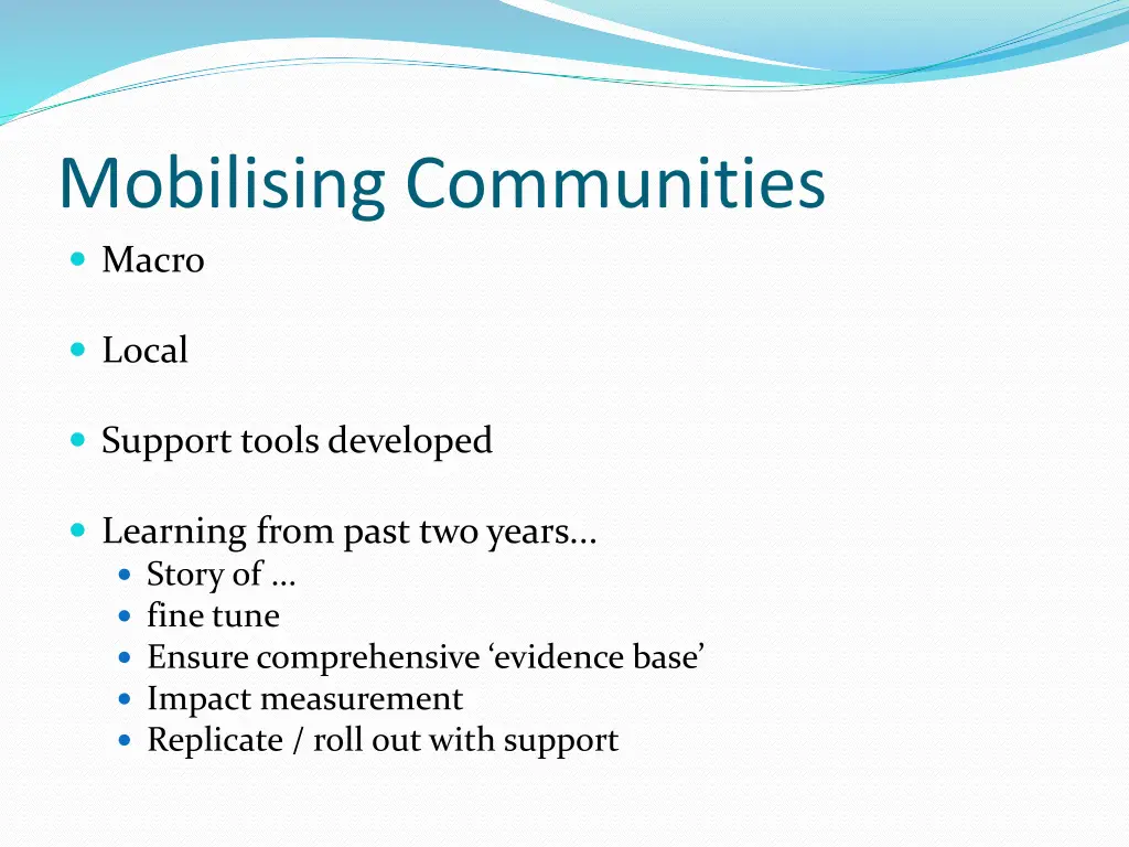 mobilising communities macro