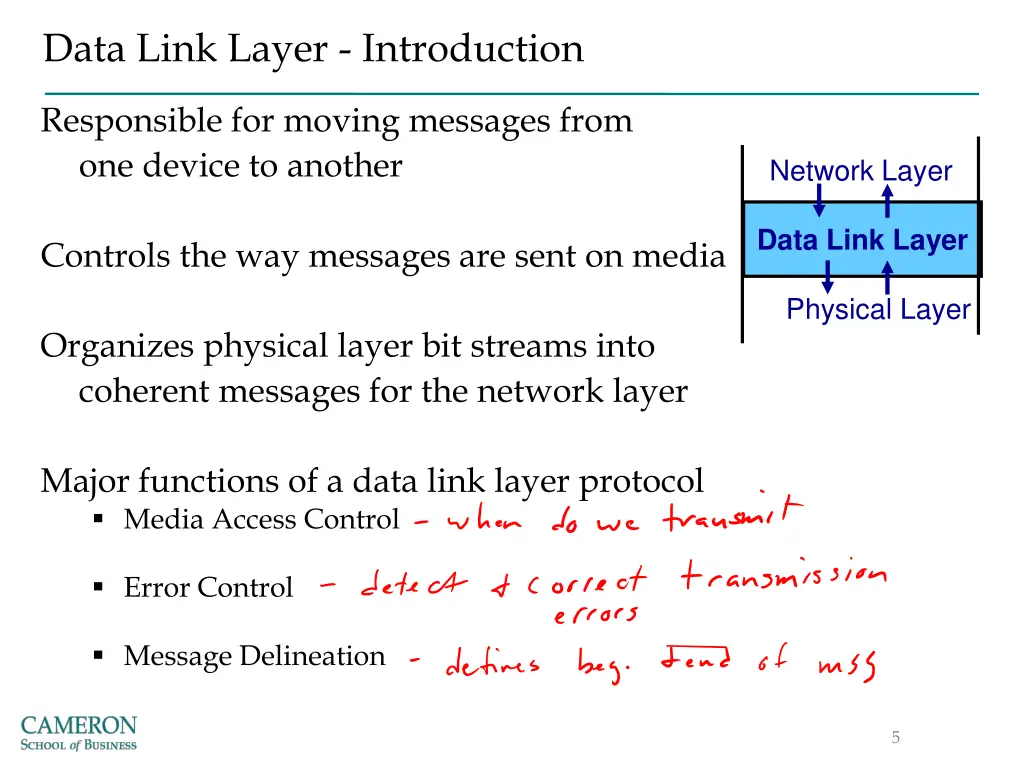 data link layer introduction