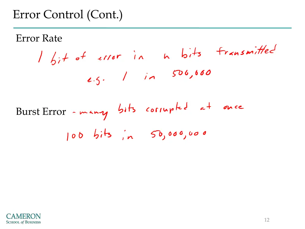 error control cont