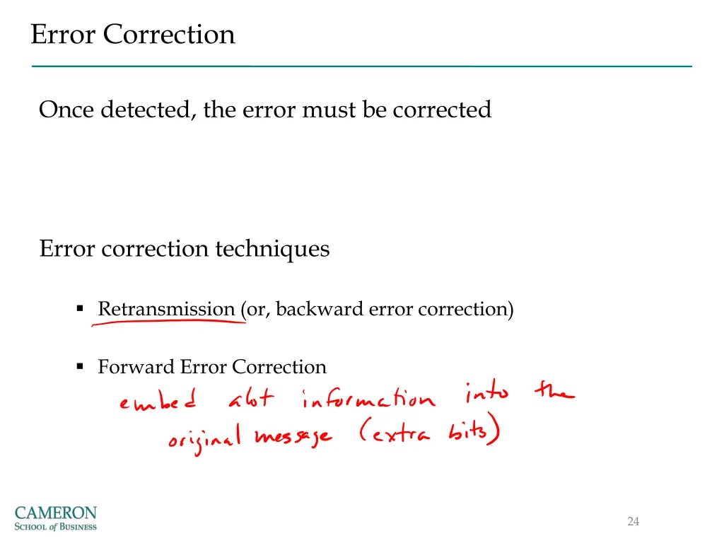 error correction