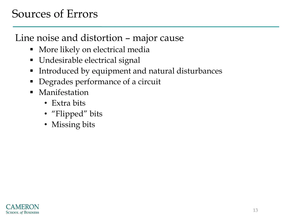 sources of errors