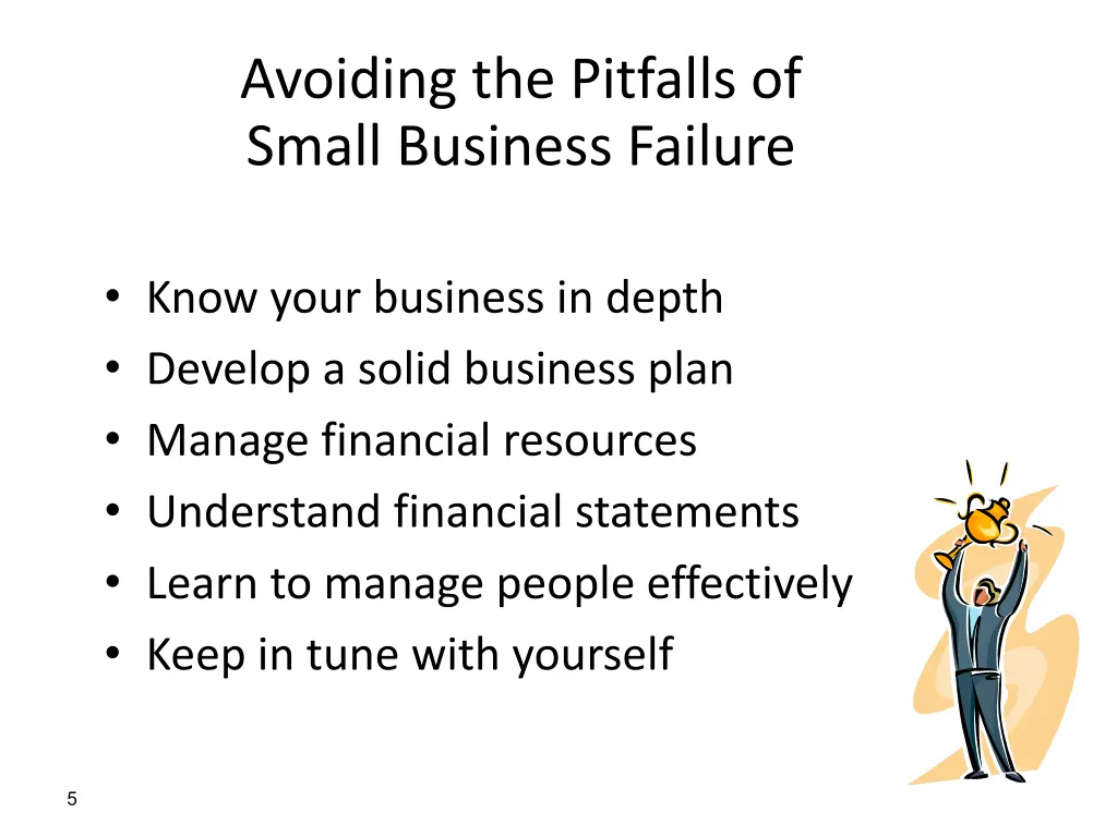 avoiding the pitfalls of small business failure