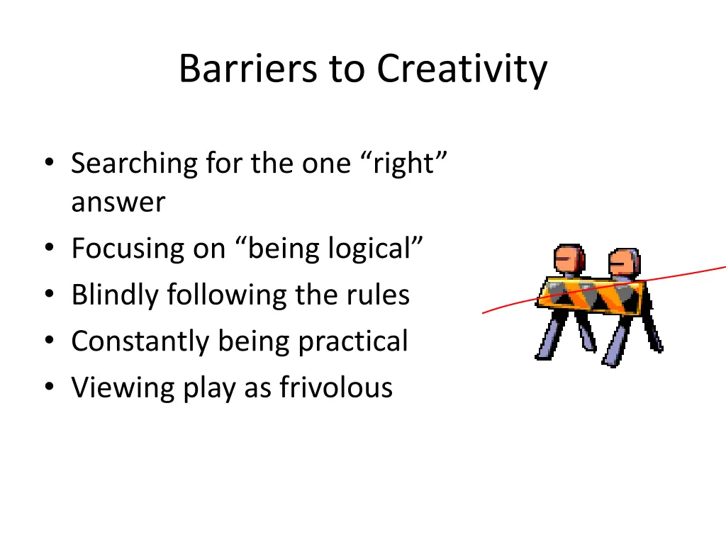 barriers to creativity