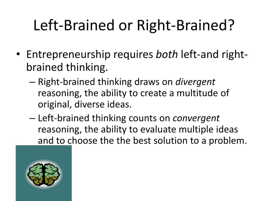 left brained or right brained