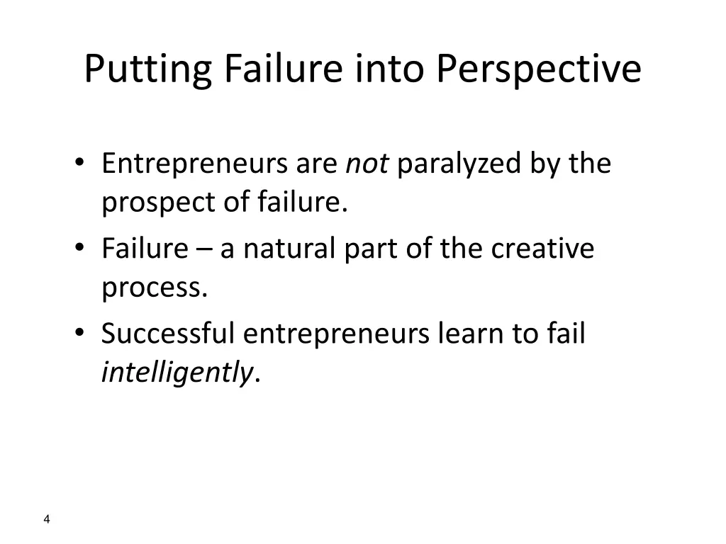 putting failure into perspective