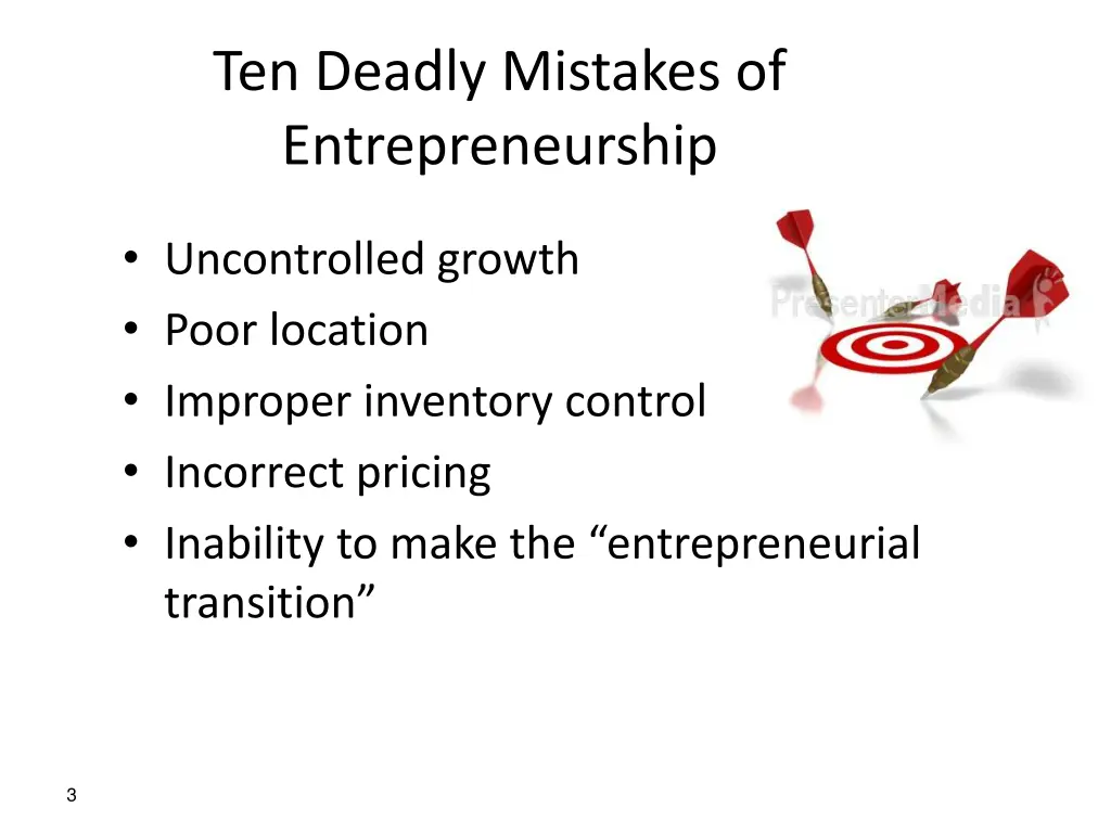 ten deadly mistakes of entrepreneurship