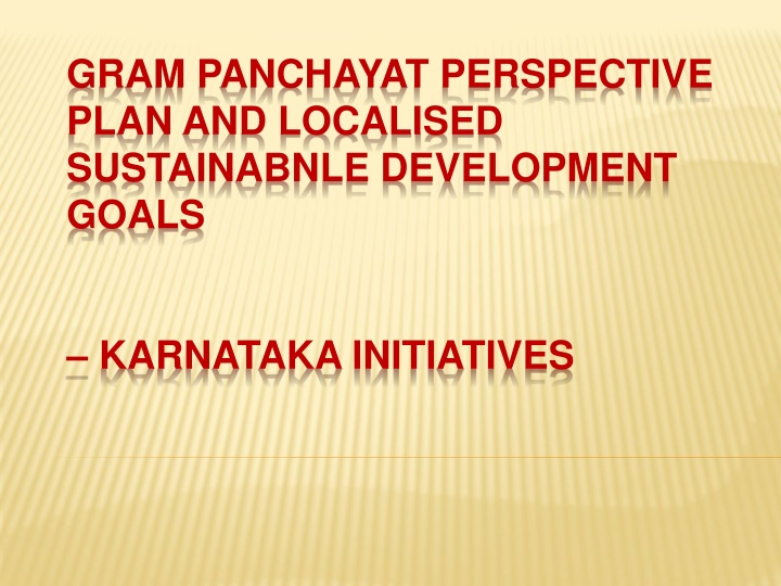 gram panchayat perspective plan and localised