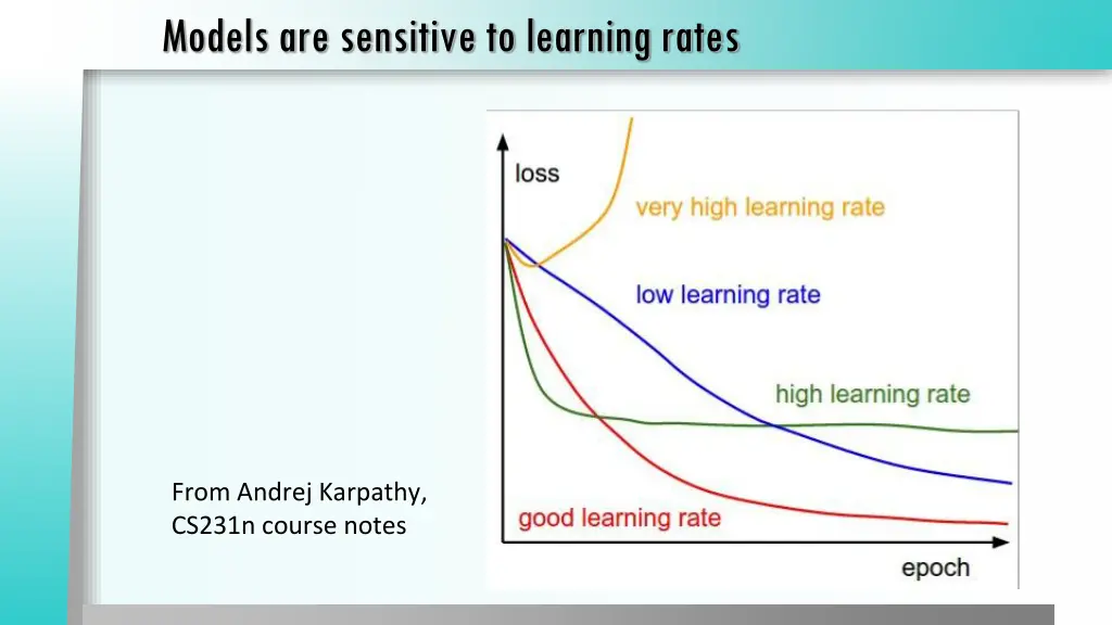 models are sensitive to learning rates