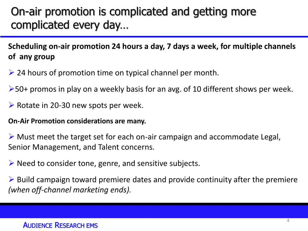 on air promotion is complicated and getting more