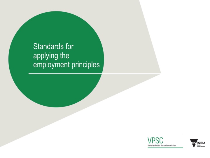 standards for applying the employment principles