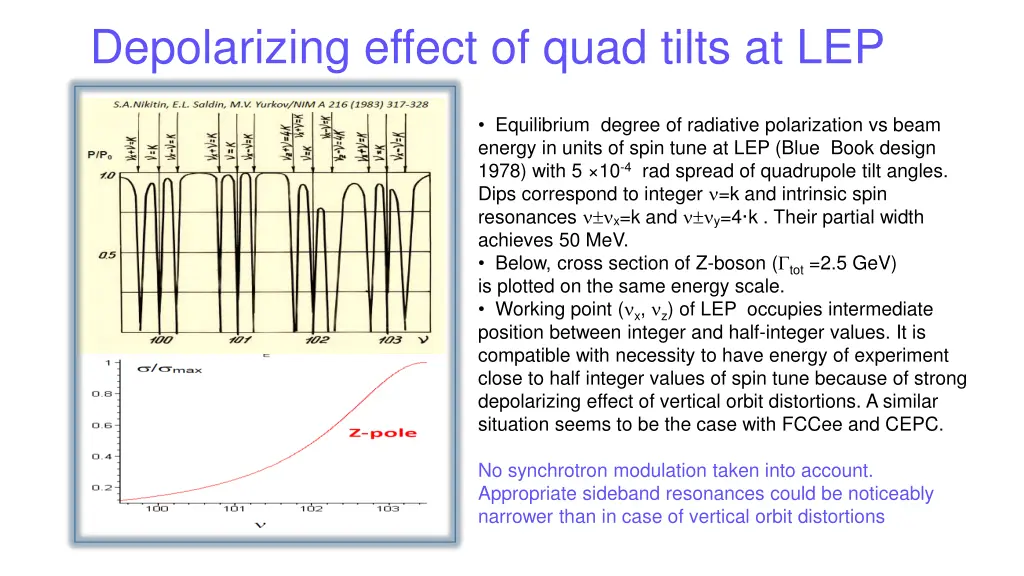 depolarizing effect of quad tilts at lep