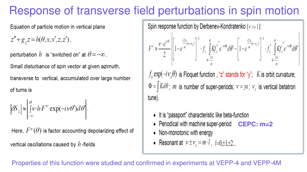 response of transverse field perturbations