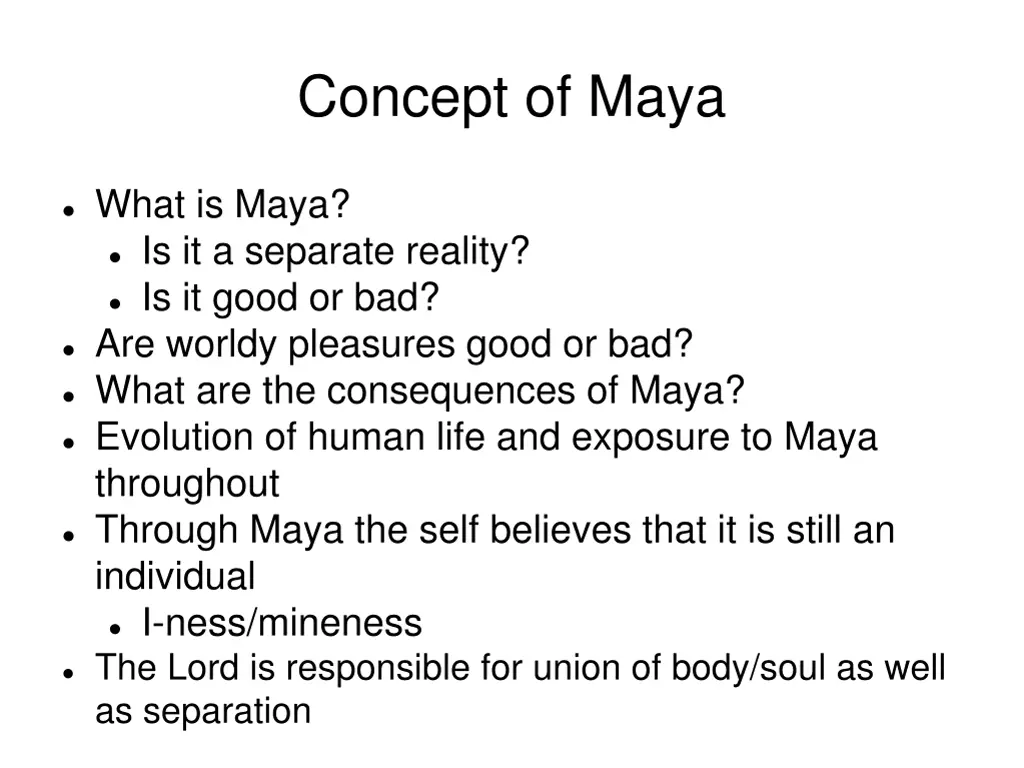 concept of maya