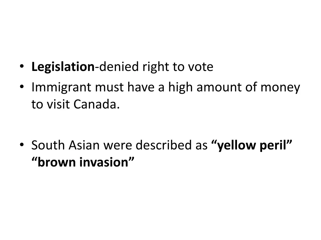 legislation denied right to vote immigrant must