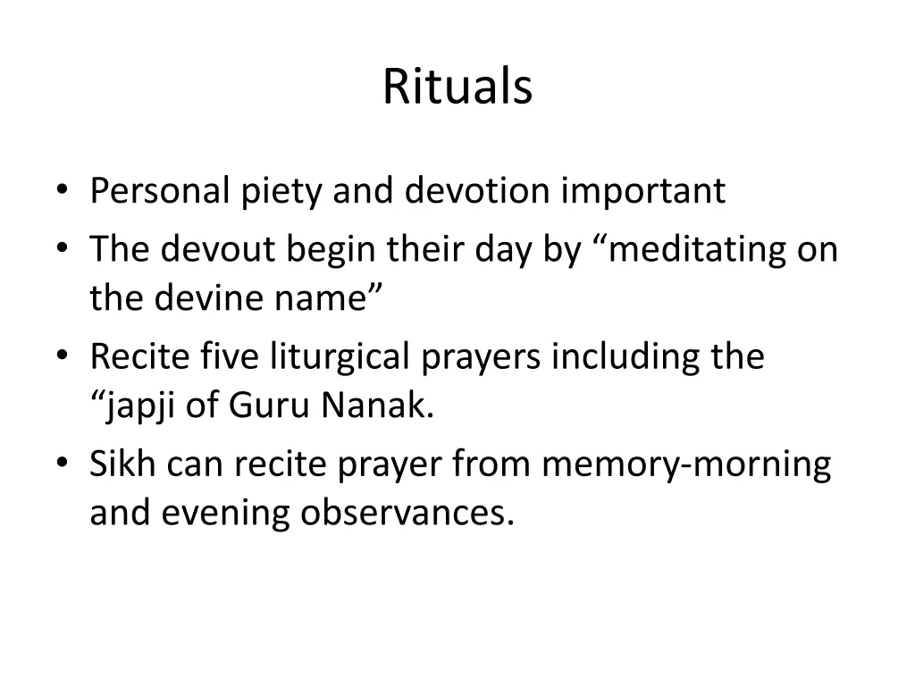 rituals