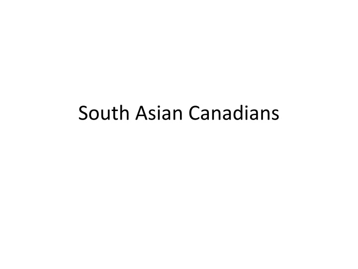 south asian canadians