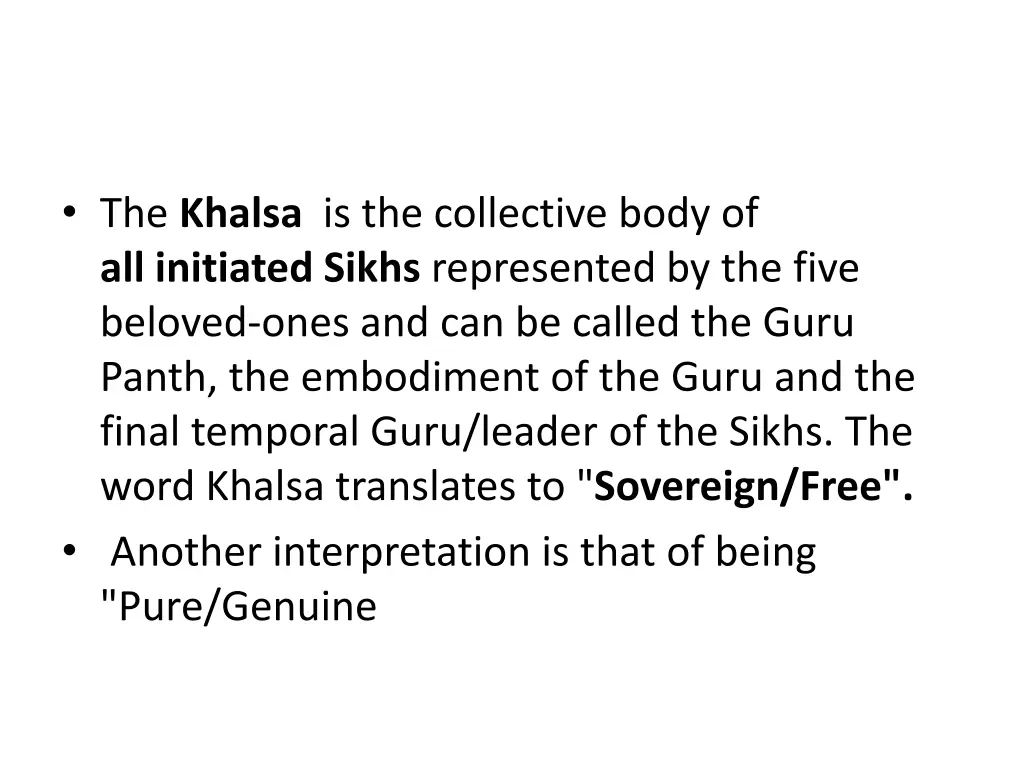 the khalsa is the collective body