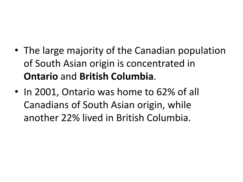 the large majority of the canadian population