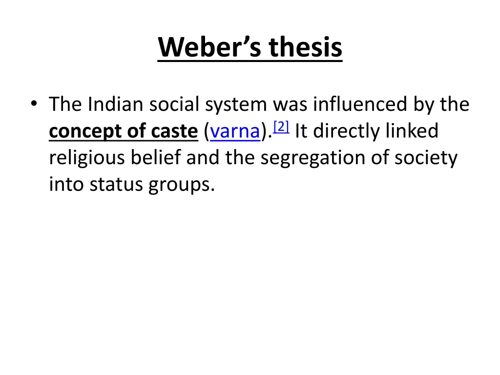 weber s thesis