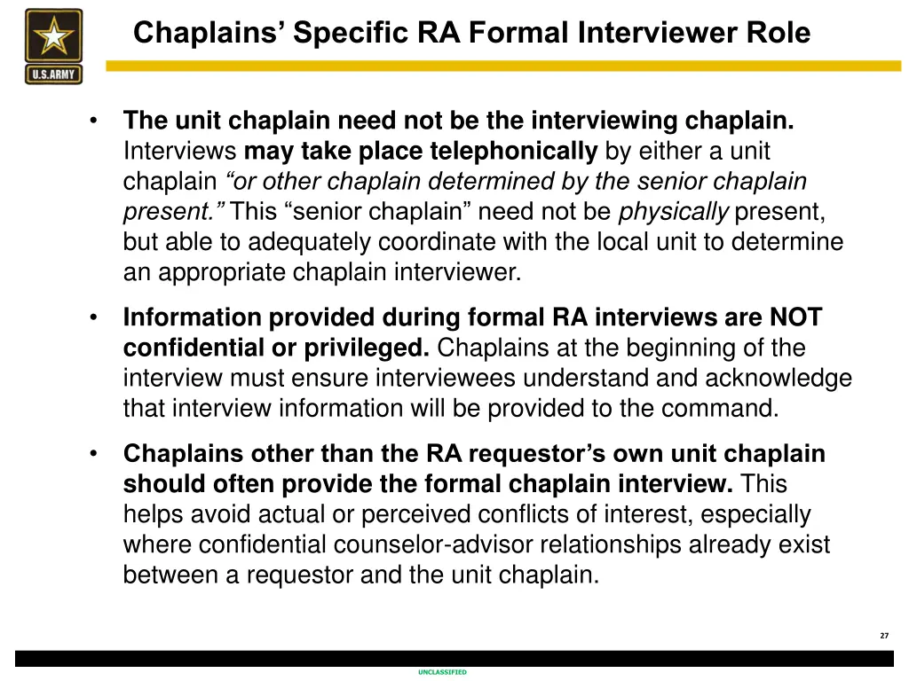 chaplains specific ra formal interviewer role 1