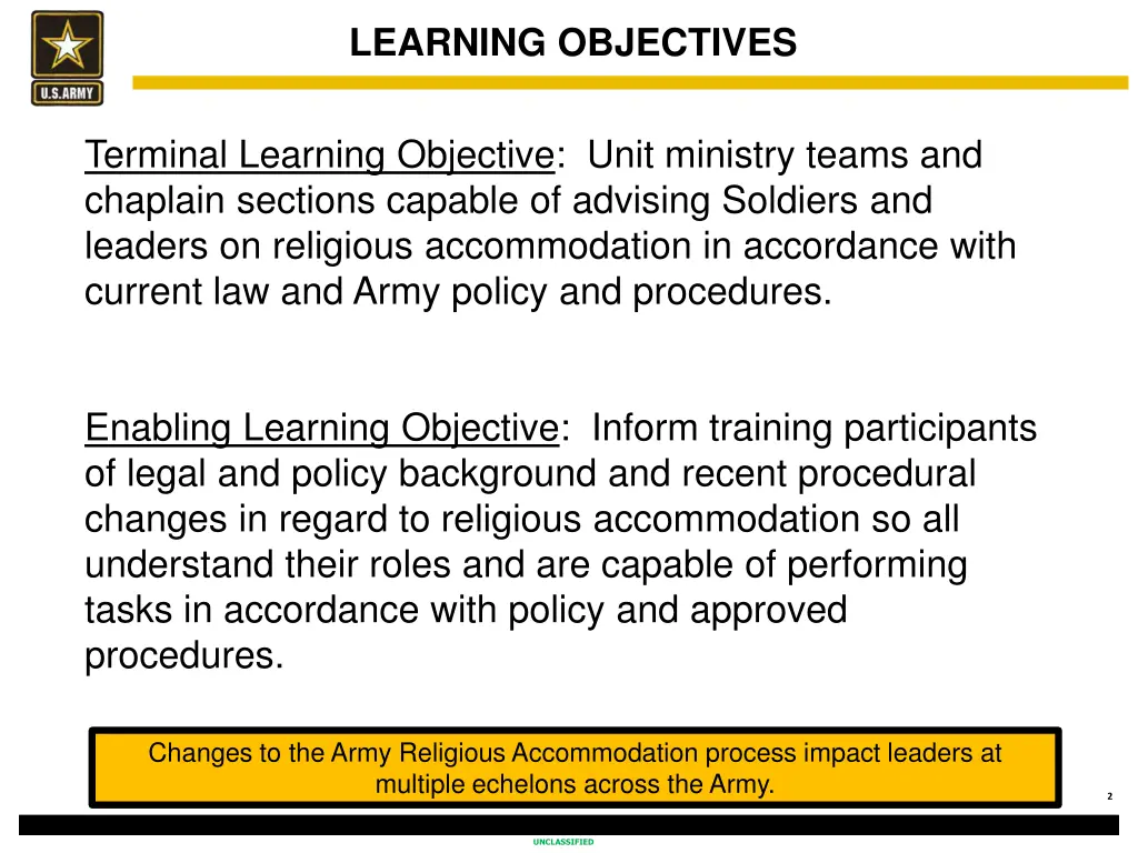 learning objectives