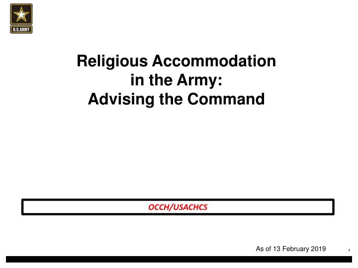 religious accommodation in the army advising