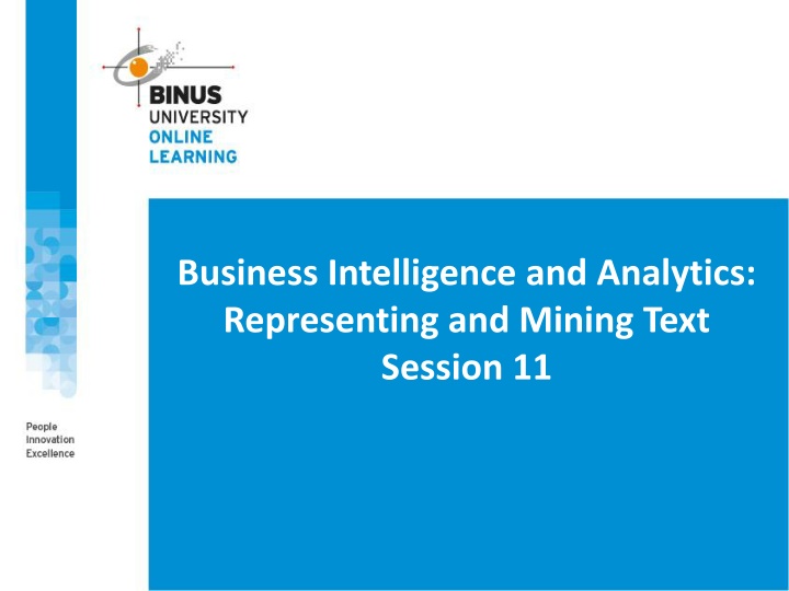 business intelligence and analytics representing