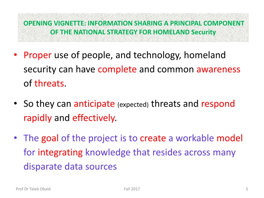 opening vignette information sharing a principal 1