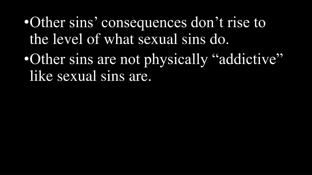 other sins consequences don t rise to the level 1