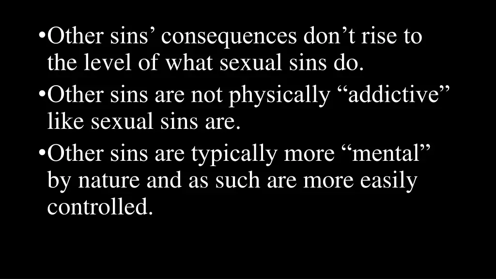 other sins consequences don t rise to the level 2