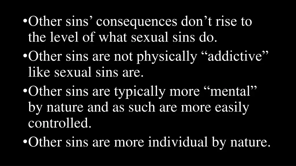 other sins consequences don t rise to the level 3