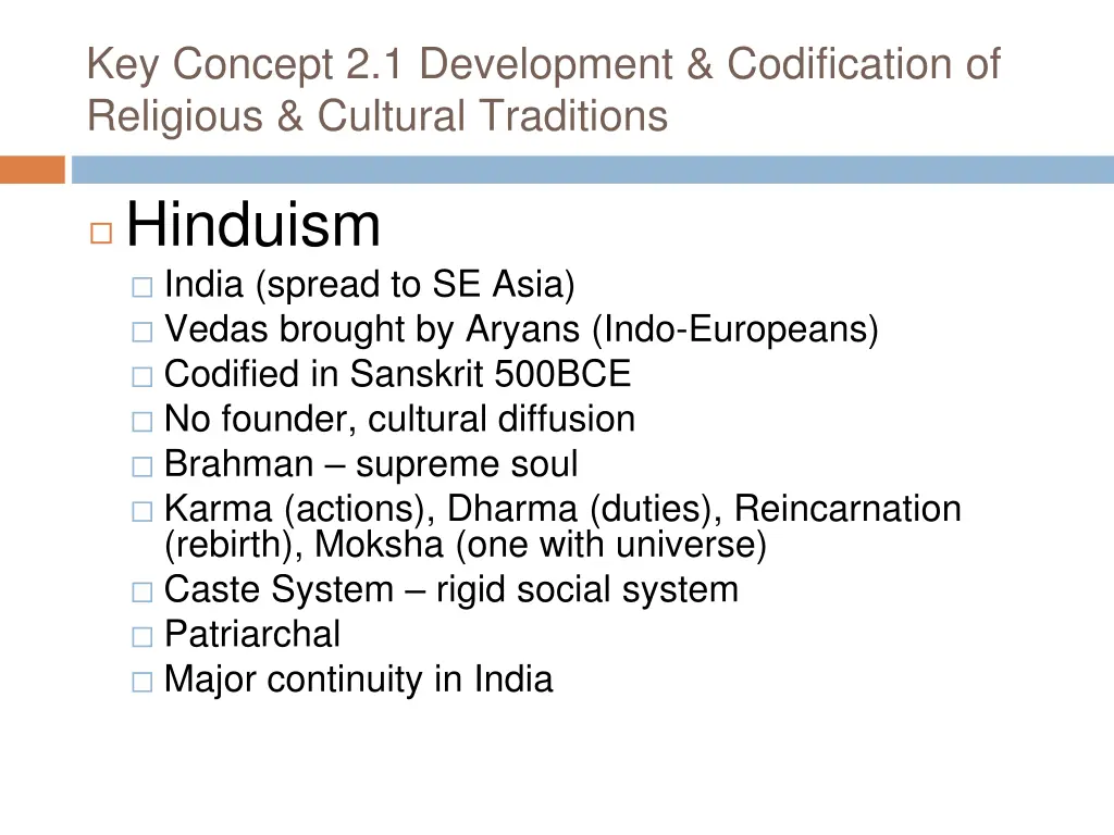 key concept 2 1 development codification 1