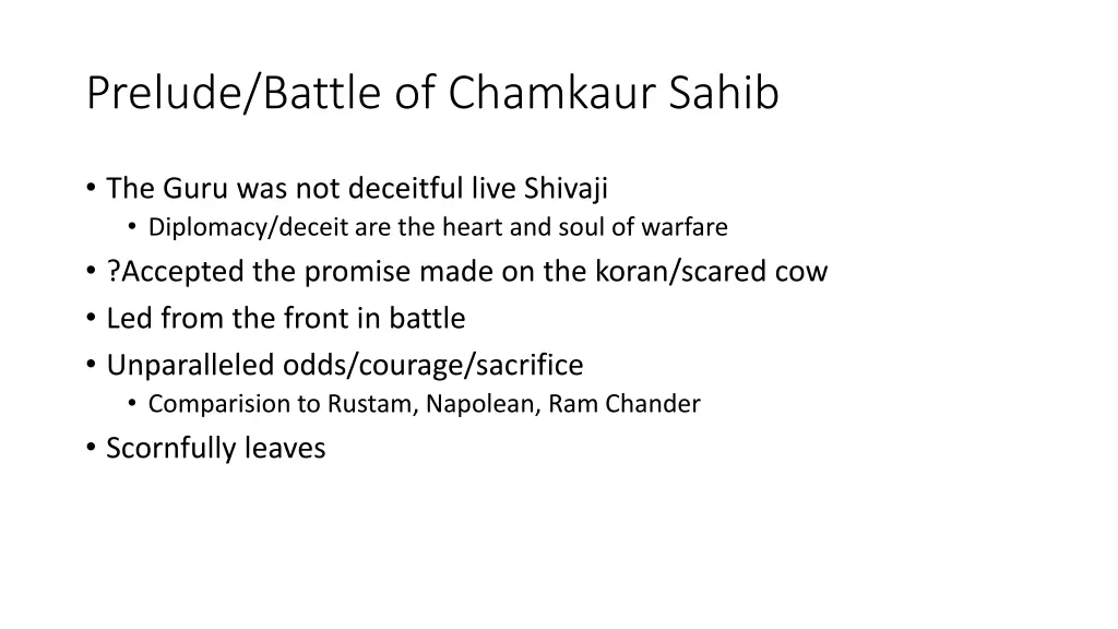 prelude battle of chamkaur sahib